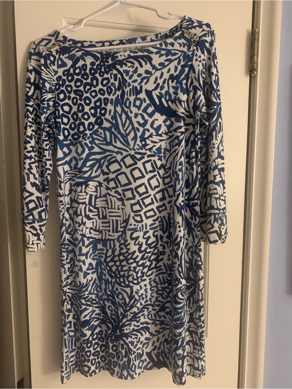 Lilly Pulitzer Navy & White pineapple print Dress
